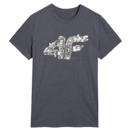 Чоловіча футболка 4F Tshirt M3132 сірий MIDDLE GREY MELANGE
