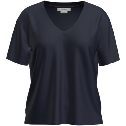 Жіноча функціональна футболка Icebreaker W Mer 150 Tech Lite SS Relax V Neck Tee темно-синій Midnight Navy