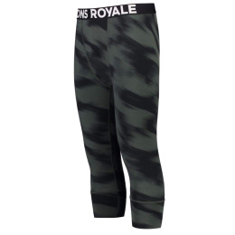 Чоловічі 3/4 термоштани Mons Royale Cascade Merino Flex 200 3/4 Legging Rosin Motion чорний/сірий
