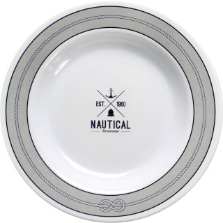 Тарілка Brunner Suppenteller/Piatto fondo/Deep plate/Assiette creuse šedá/bílá сірий/білий