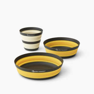 Набір посуду Sea to Summit Frontier UL Collapsible Dinnerware Set 1P 3 Piece жовтий/білий