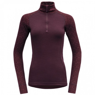 Жіноча функціональна футболка Devold Duo Active Merino 205 Z.Neck червоний Port