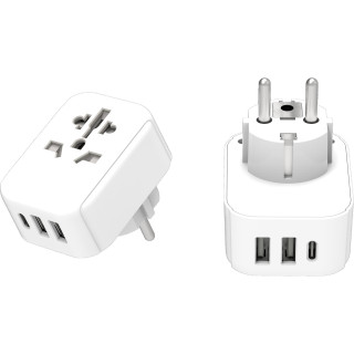 Адаптер LifeVenture World to Europe Travel Adaptor + USB