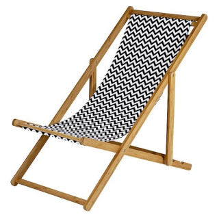 Стілець Bo-Camp Beach Chair Soho чорний/білий Black/white