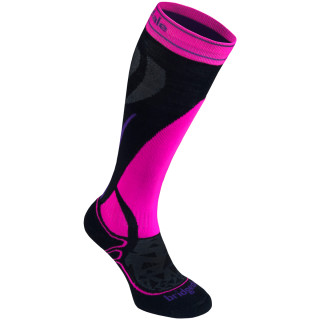 Dámské podkolenky Bridgedale Ski MW MP Over Calf černá/růžová black/fluro pink 077