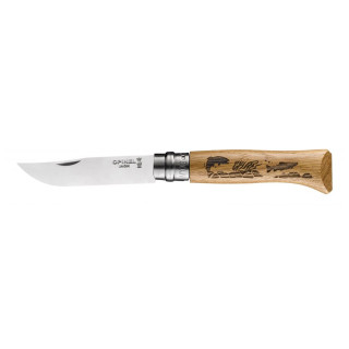 Nůž Opinel VRI No. 08 Inox s rytinou Ryba