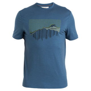 Чоловіча футболка Icebreaker Men Merino 150 Tech Lite III SS Tee Pinnacle Grid синій