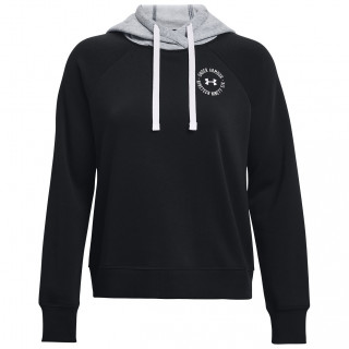 Жіноча толстовка Under Armour Rival Fleece CB Hoodie чорний/сірий