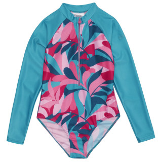 Дитячий купальник Regatta Kids L/S SwimSuit синій Tahoe Blue/Tahoe Blue Tropical Leaf