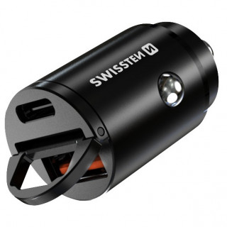 Автомобільний адаптер Swissten Car Charger 30W чорний