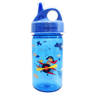 Дитяча пляшечка Nalgene Grip-n-Gulp 350 ml блакитний Blue Biplane