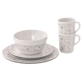 Набір посуду Outwell Dahlia 2 Person Dinner Set білий