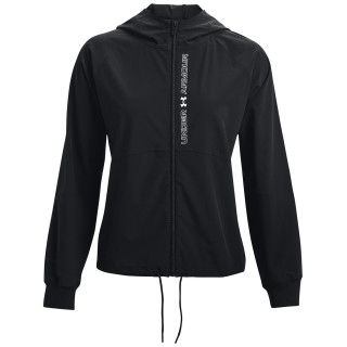 Жіноча куртка Under Armour Woven FZ Jacket чорний