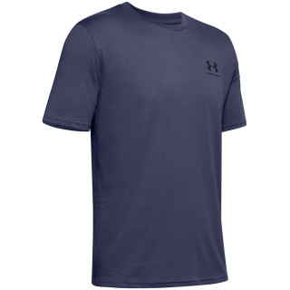 Pánské triko Under Armour Sportstyle Left Chest SS modrá Blue Ink / Black