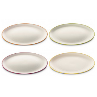 Набір тарілок Omada SANALIVING DinnerPlate Set 4x Plate 24xh2cm білий