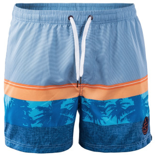 Pánské plavky Aquawave Palawan modrá BLUE/ORANGE/PALM PRINT