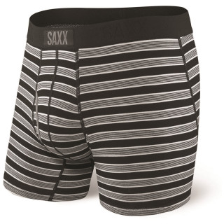 Boxerky Saxx Ultra Boxer Fly Back Crew Stripe černá/šedá Black Crew Stripe