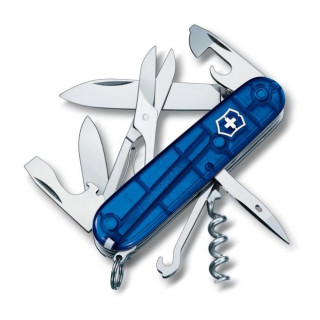 Кишеньковий ніж Victorinox Climber синій прозорий trans blue