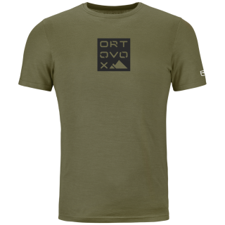 Чоловіча футболка Ortovox 185 Merino Square T-shirt Men's зелений Wild Herbs