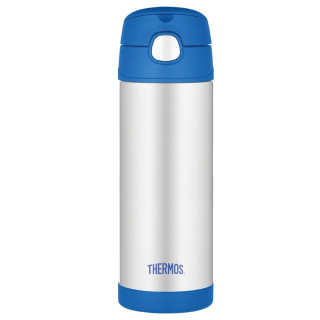 Dětská termoska s brčkem Thermos Funtainer 470 ml modrá Modrá