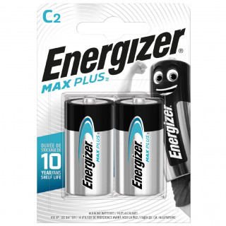 Акумулятор Energizer Max Plus малий моноелемент C срібний