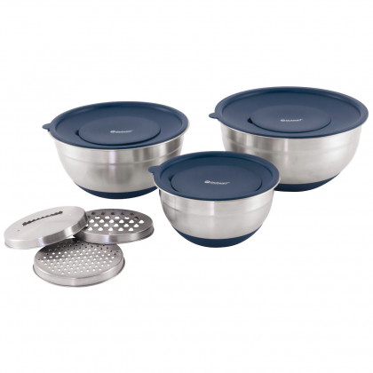 Набір мисок Outwell Chef Bowl Set Lids & Graters срібний