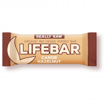 Tyčinka Lifefood Lifebar karobová s oříšky BIO RAW 47 g