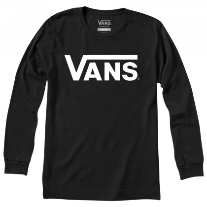 Чоловіча футболка Vans MN Vans Classic Ls чорний/білий