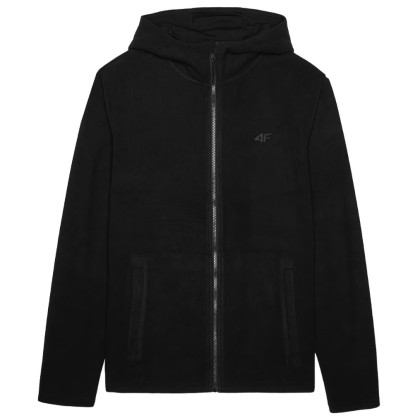 Чоловіча толстовка 4F Fleece M290 чорний DEEP BLACK