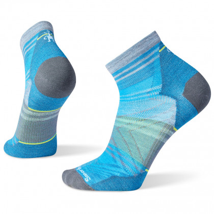 Чоловічі шкарпетки Smartwool Run Zero Cushion Ankle Pattern синій/сірий