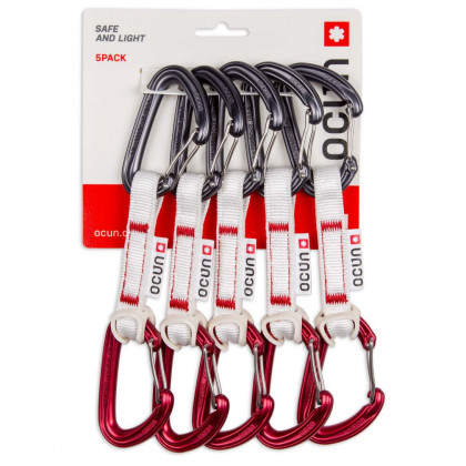 Набір відтяжок Ocún Kestrel Qd Bio-Dyn-Ring 15 Mm 10 Cm 5-Pack червоний