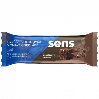 Батончик Sens Протеїновий батончик з цвіркунів в темному шоколаді - Шоколадний брауні (60г)