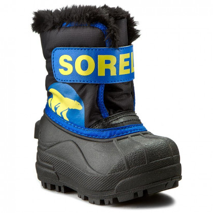 Dětské zimní boty Sorel Snow Commander modrá/žlutá Super blue