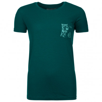 Жіноча футболка Ortovox W's 185 Merino Way To Powder TS зелений