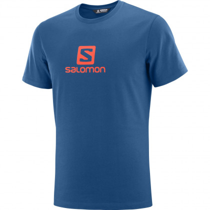 Pánské triko Salomon Coton Logo Ss Tee M modrá Poseidon