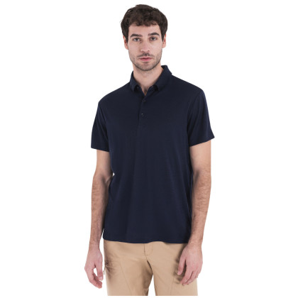 Чоловіча футболка Icebreaker Tech Lite III SS Polo синій Navy blue