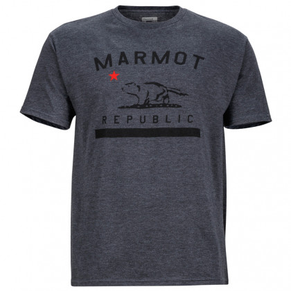 Pánské triko Marmot Marmot Republic Tee SS šedá Charcoal Heather