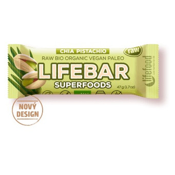 Батончик Lifefood Lifebar Plus з чіа та фісташками