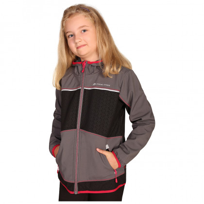 Дитяча софтшелова куртка Alpine Pro Stormo 2 сірий/рожевий