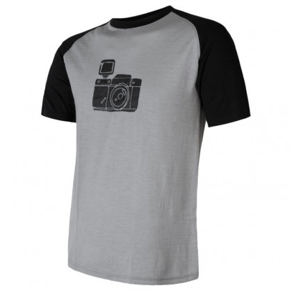 Чоловіча футболка Sensor Merino Active Pt Camera сірий/чорний