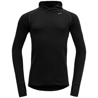 Чоловіча функціональна толстовка Devold Expedition Merino 235 Hoodie Man чорний Black