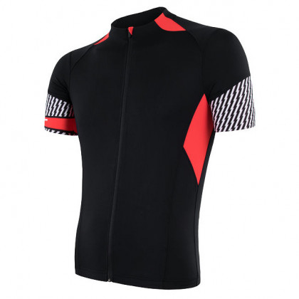 Pánský cyklistický dres Sensor Cyklo Race černá černá/červená