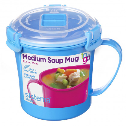 Hrnek Sistema Microwave Medium Soup Mug modrá