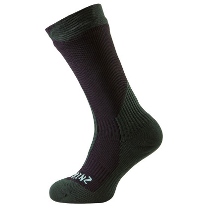 Непромокаючі шкарпетки SealSkinz Trekking Thick Mid чорний Black/RacingGreen