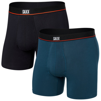 Боксерки Saxx Non-Stop Stretch Cotton Bb Fly 2Pk синій/чорний deep navy/black