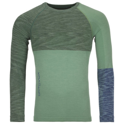 Чоловіча футболка Ortovox Merino Competition LS M зелений/світло-зелений Greenisarblend