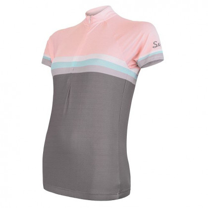 Dámský cyklistický dres Sensor Cyklo Summer Stripe šedá/růžová šedá/růžová