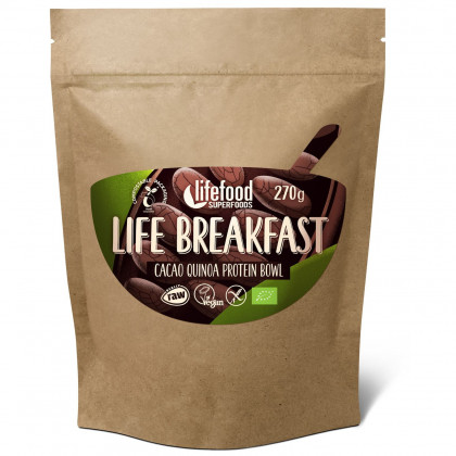 Kaše Lifefood Life Breakfast Bio Raw kakaová s quinoou