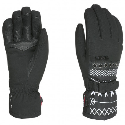 Жіночі гірськолижні рукавички Level Venus чорний/білий