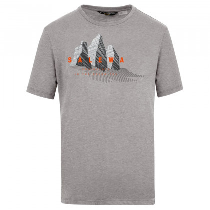 Чоловіча футболка Salewa Lines Graphic Dry M T-Shirt. сірий/помаранчевий